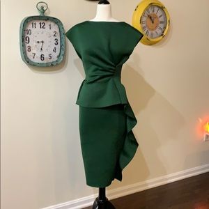Custom green dress